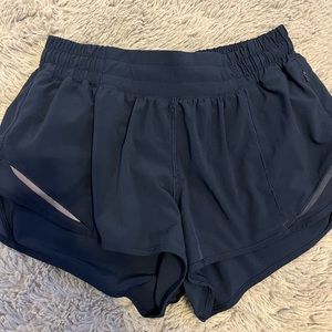 Navy Blue Lululemon Hotty Hot Shorts